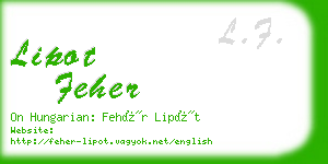 lipot feher business card